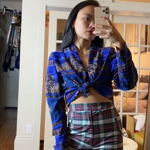 Royal Blue Vintage Crop